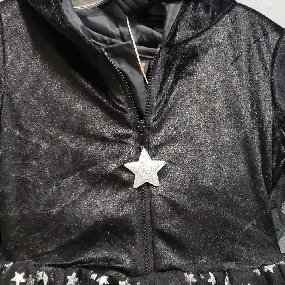 Hallow's Eve NWT Glitter Stars and Moon Witch Costume with Matching Bag, Girls 4